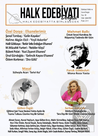 Halk Edebiyatı Dergisi Sayı: 46 Ocak - Şubat 2022
