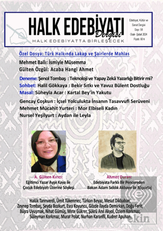 Halk Edebiyatı Dergisi Sayı: 58 Ocak - Şubat 2024