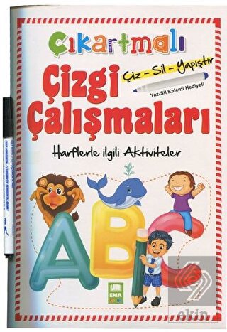 Harflerle İlgili Aktiviteler - Çıkartmalı Çizgi Ça