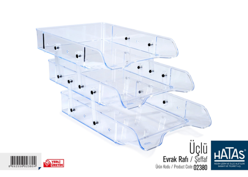 Hatas EVRAK RAFI - ÜÇLÜ HAREKETLİ (ŞEFFAF)