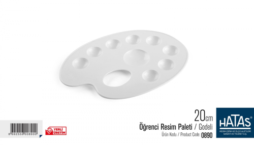 Hatas Godeli Resim Paleti 20 Cm Küçük 0890