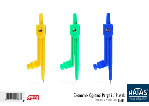 Hatas EKONOMİK PLASTİK ÖĞRENCİ PERGELİ