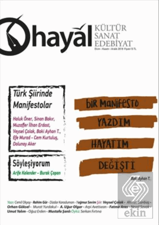 Hayal Kültür Sanat ve Edebiyat Dergisi Sayı: 67 (E