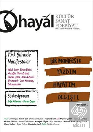Hayal Kültür Sanat ve Edebiyat Dergisi Sayı: 67 (E