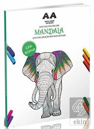Hayvan Figürleri Mandala Çocuklar İçin Boyama Kita