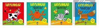 Hayvanlar Eğlenceli Şekiller 4 Kitaplık Set