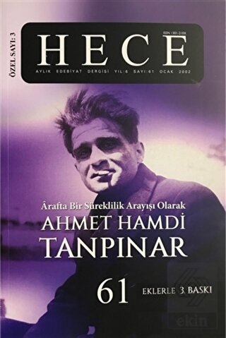Hece Aylık Edebiyat Dergisi Ahmet Hamdi Tanpınar Ö