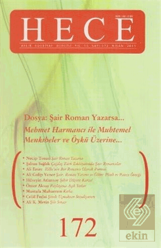 Hece Aylık Edebiyat Dergisi Sayı: 172
