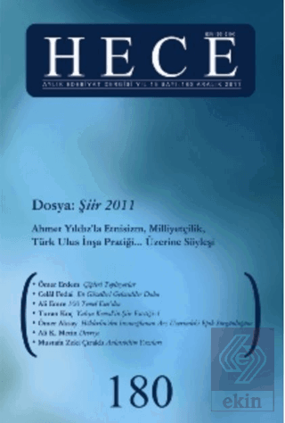 Hece Aylık Edebiyat Dergisi Sayı: 180