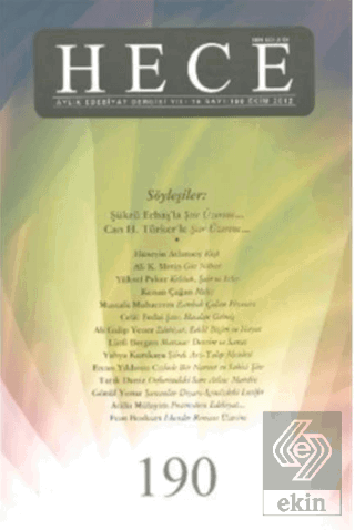 Hece Aylık Edebiyat Dergisi Sayı: 190
