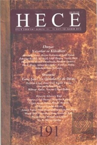 Hece Aylık Edebiyat Dergisi Sayı: 191