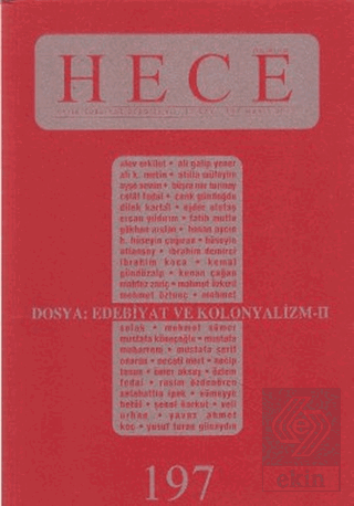 Hece Aylık Edebiyat Dergisi Sayı: 197