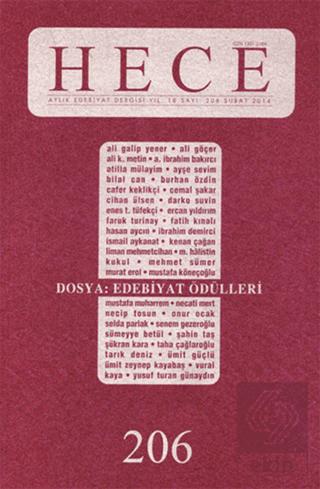Hece Aylık Edebiyat Dergisi Sayı: 206