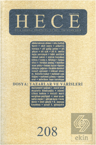 Hece Aylık Edebiyat Dergisi Sayı: 208