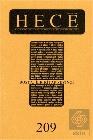 Hece Aylık Edebiyat Dergisi Sayı: 209 / Mayıs 2014
