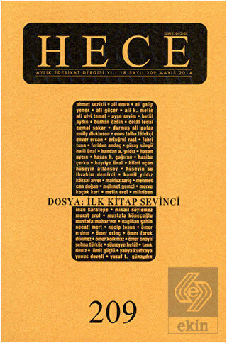 Hece Aylık Edebiyat Dergisi Sayı: 209 / Mayıs 2014
