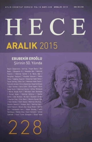 Hece Aylık Edebiyat Dergisi Sayı : 228 - Aralık 20