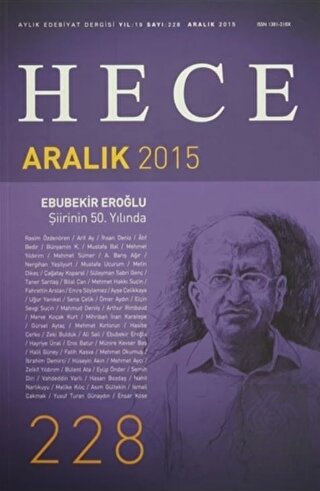 Hece Aylık Edebiyat Dergisi Sayı : 228 - Aralık 20