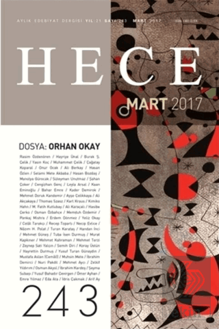 Hece Aylık Edebiyat Dergisi Sayı : 243 - Mart 201