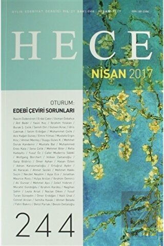 Hece Aylık Edebiyat Dergisi Sayı: 244 - Nisan 2017