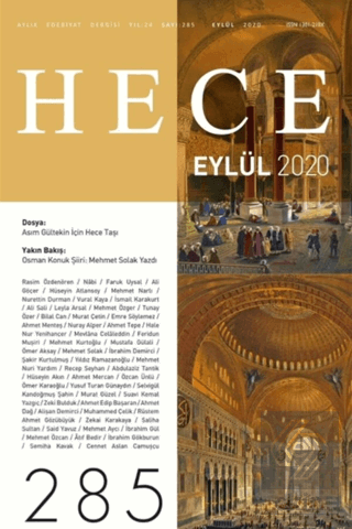 Hece Aylık Edebiyat Dergisi Sayı: 285 Eylül 2020