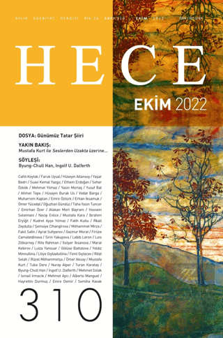 Hece Aylık Edebiyat Dergisi Sayı: 310 Ekim 2022