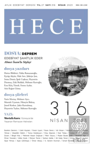 Hece Dergisi - Sayı: 316 Nisan 2023