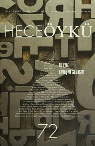 Hece Öykü Dergisi Sayı : 72 Aralık-Ocak 2015