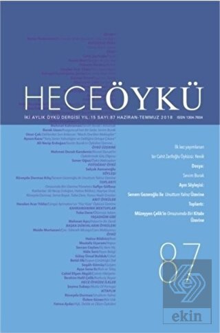 Hece Öykü Dergisi Sayı: 87 (Haziran-Temmuz 2018)