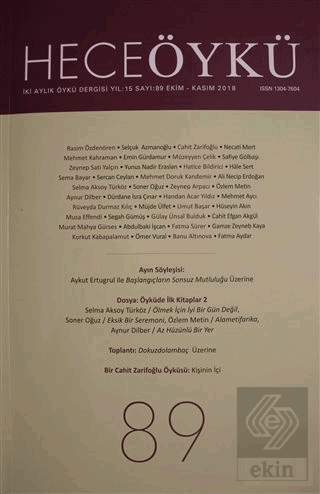 Hece Öykü Dergisi Sayı: 89 (Ekim-Kasım 2018)