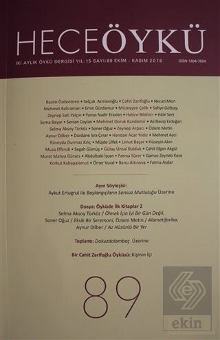 Hece Öykü Dergisi Sayı: 89 (Ekim-Kasım 2018)