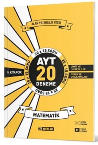 Hız Yayınları AYT Matematik 20 li İkinci Dönem Deneme 5. Kitap