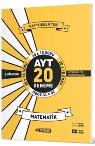 Hız Yayınları AYT Matematik 20 li İkinci Dönem Deneme 6. Kitap