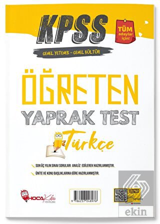 Hoca Kafası KPSS Türkçe Öğreten Yaprak Test