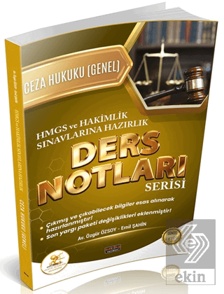 HUKAL HMGS - Hakimlik Ceza Hukuku Genel Hükümler Ders Notları