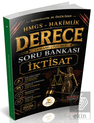 HUKAL HMGS-Hakimlik Derece İktisat Soru Bankası Özgür Özsoy Savaş Yayı