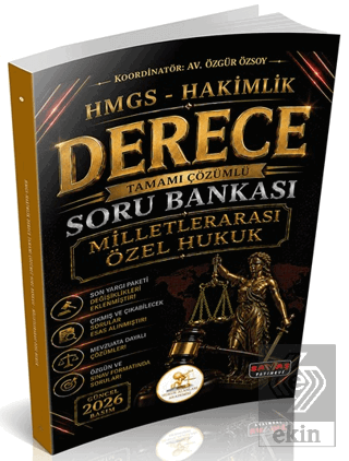 HUKAL HMGS-Hakimlik Derece Milletlerarası Özel Hukuk Soru Bankası Özgü