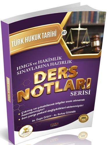 HUKAL HMGS HAKİMLİK Türk Hukuk Tarihi Ders Notları
