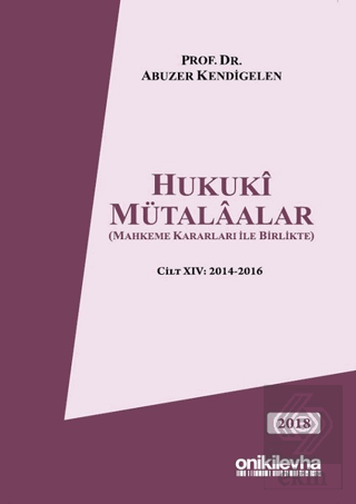 Hukuki Mütalaalar Cilt: 14