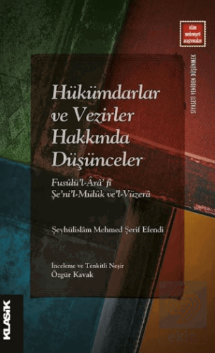 Hükümdarlar ve Vezirler Hakkında Düşünceler