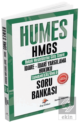 HUMES HMGS İdare - İdari Yargılama Hukuku Soru Bankası Çözümlü