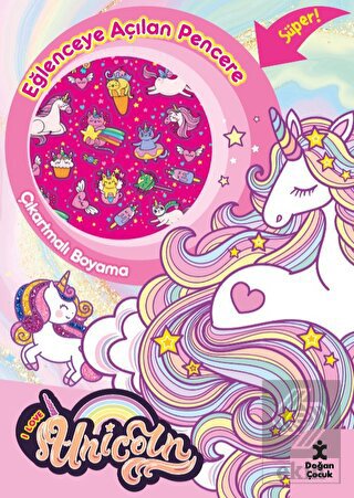 I Love Unicorn Eğlenceye Açılan Pencere Çıkartmalı