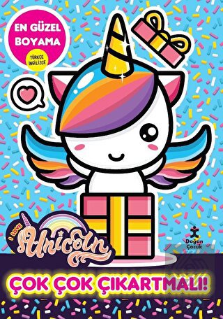 I Love Unicorn En Güzel Boyama - Çok Çok Çıkartmal