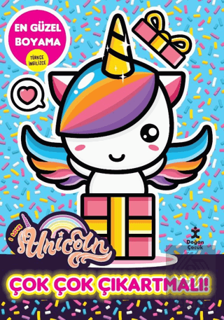 I Love Unicorn En Güzel Boyama - Çok Çok Çıkartmal