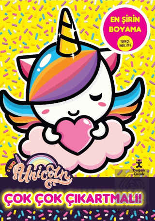 I Love Unicorn En Şirin Boyama - Çok Çok Çıkartmal