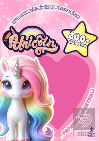 I Love You Unicorn - Pofuduk Çıkartmalı Etkinlik Kitabı