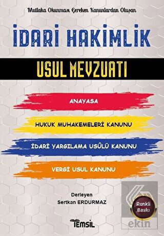 İdari Hakimlik Usul Mevzuatı