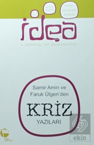 İdea Sayı Cilt:1 Sayı: 2 İnsan Bilimleri Dergisi /