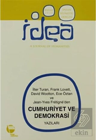 İdea Sayı Cilt:2 Sayı: 1 İnsan Bilimleri Dergisi /