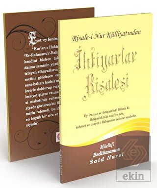 İhtiyarlar Risalesi Büyük Boy